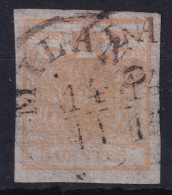 AUSTRIA - LOMBARDO-VENEZIA 1850 - Canceled - ANK LV1a - Ockergelb - Seidenpapier 0.05 - Breitrandig - Oblitérés