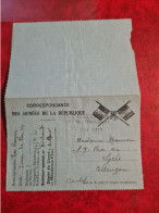 CARTE CORRESPONDANCE DES ARMEES FLAMME BELFORT HOPITAL TEMPORAIRE POUR BESANCON 1915 - Altri & Non Classificati