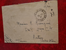 LETTRE FM POSTE AUX ARMEES 1937 SP600 POUR AUTUN - Autres & Non Classés