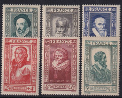 FRANCE 1943 - MNH - YT 587-592 - Unused Stamps