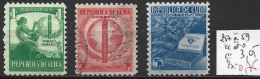 CUBA 257 à 59 ** ( 258 : Oblitéré ) Côte 3.05 € - Used Stamps