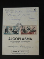 Carte Publicitaire Algoplasma Affranchie Jules Verne Musée Océanographique De Monaco 1956 - Storia Postale