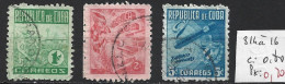 CUBA 314 à 16 Oblitérés Côte 0.80 € - Used Stamps