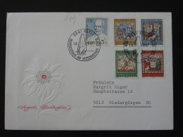 Série Pro Patria Sur Lettre Rutli Suisse 1967 - Storia Postale