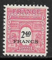 Yvert 710 2 F 40 Rose Carminé - ** - 1944-45 Arc De Triomphe