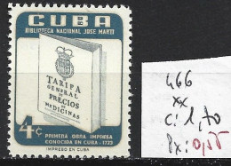 CUBA 466 ** Côte 1.70 € - Unused Stamps