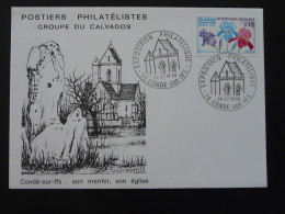 Lettre Cover Menhir Megalith Expo Philatélique Conde Sur Ifs 14 Calvados 1969 - Vor- Und Frühgeschichte