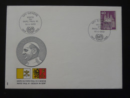 Lettre Cover Visite Du Pape Paul VI à Geneve Suisse 1969 - Papes