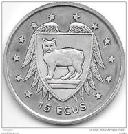 *isle Man 15 Ecus 1994 Km 711 Trade Coinage !!!! Catalog Val 45,00$ SILVER 925 - Colonies