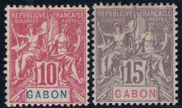 Gabon N°20/21 - Neuf Sans Gomme - TB - Unused Stamps