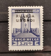 Ruanda Urundi - 125-Cu - Variété - Surcharge Renversée - 1942 - MNH - Ungebraucht