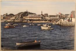 Carte Postale Couleur : GROENLAND : Kolonihavnen, GODTHAB, Stamp - Greenland