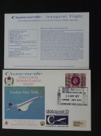 Lettre Premier Vol Concorde Inaugural Transatlantic Flight London New York British Airways 1977 - Brieven En Documenten