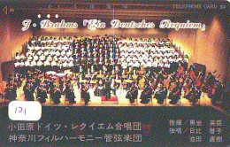 TELECARTE JAPON * CHEF D ' ORCHESTRA (121) J. BRAHMS * EIN DEUTSCHES REQUIEM *   ORCHESTRA * PHONECARD JAPAN  CONCERT - Musica