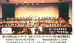 TELECARTE JAPON * CHEF D ' ORCHESTRA (126) *  ORCHESTRA * PHONECARD JAPAN  CONCERT - Musica