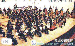 TELECARTE JAPON *  CHEF D ' ORCHESTRA * IBARAKI SYMPHONY ORCHESTRA (131) Conductor *  MUSIC * PHONECARD JAPAN * CONCERT - Music