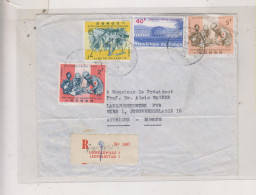 CONGO KINSHASA LEOPOLDVILLE 1966 Registered   Airmail Cover To Austria - Storia Postale