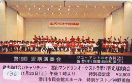 TELECARTE JAPON *  CHEF D ' ORCHESTRA * (136)  Conductor *  MUSIC * PHONECARD JAPAN * CONCERT - Muziek