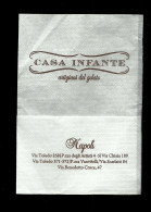Tovagliolino Da Caffè - Casa Infante Gelati ( Napoli ) - Serviettes Publicitaires