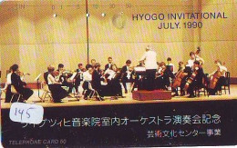 TELECARTE JAPON *  CHEF D ' ORCHESTRA * (145) HYOGO INVITATIONAL *  Conductor *  MUSIC * PHONECARD JAPAN * CONCERT - Musica