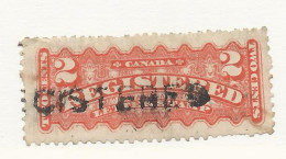 25982) Canada Registration 1875  Perforated 12x11.5 - Registration & Officially Sealed