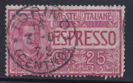 Italie - 1900 - 1944  Victor Emmanuel III  - Poste Expresse  Y&T  N ° 1  Belle Oblitération - Correo Urgente