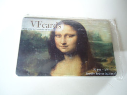 GREECE MINT PREPAID CARDS TIRAGE  50  MONA LISA LEONARDO DA VINCI  PAINTING  2 SCAN - Painting