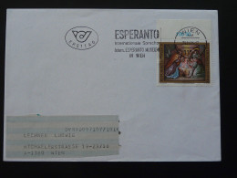 Esperanto Museum Flamme Sur Lettre Postmark On Cover Wien Autriche Austria 1991 - Esperanto