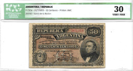 Argentina 50 Centavos 1895 P230a Columbus ICG-30 VF - Argentina