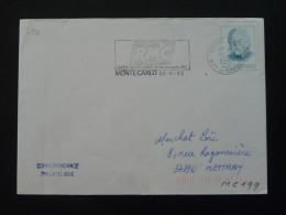 Flamme Sur Lettre 50 Ans Radio Monte Carlo Monaco 1992 - Postmarks