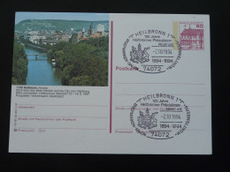 Entier Postal Stationery Card Heilbronn Pont Bridge Allemagne Germany 1994 - Cartoline Illustrate - Usati