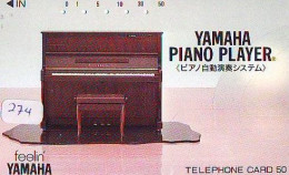 Télécarte Japon * Musique * PIANO * YAMAHA PIANO PLAYER  * (274) Japan Music Phonecard * KLAVIER * Musik Telefonkarte * - Muziek