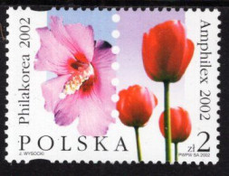 Poland - 2002 - Tulips - Philakorea And Amphilex 2002 Stamp Exhibitions - Mint Stamp - Neufs