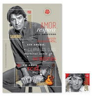 Argentina 2017 Music Pop Idols Sandro Conmemorative Souvenir Sheet And Stamp MNH - Nuovi