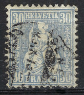 SUISSE Ca.1867-78: Le ZNr. 41, "Helvétie Assise", Obl. CAD "Genève" - Oblitérés