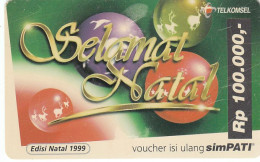 Indonesia, Telkomsel, Selemat Natal 1999,(2 Scans), Christmas, RRR - Indonesien