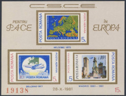 Romania Romana Rumänien 1981 B 183 YT B146 B ** KSZE : Konferenz Sicherheit - Zusammenarbeit In Europa - Europese Instellingen
