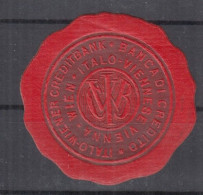 Austria - Italy ⁕ BANCA DI CREDITO ITALO-WIENER CREDITBANK ⁕ 1v Seal Mark Vignette, Poster Stamp - Erinnophilie