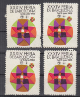 SPAIN 1966 ⁕ XXXIV Feria De Barcelona / Barcelona Fair ⁕ 4v Cinderella - Erinnophilie