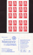 CARNET 1599-C 3 Marianne D' YSEULT YZ "RETROUVEZ LA NOUVELLE MARIANNE" (Logo Phil@poste) DAB. Produit RARE. - Modern : 1959-…