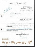 Lettera Della Lambretta Moto Portoghese Del 1956. Modelli Lambretta. Carta Portuguesa Lambretta Moto. Modelos De Lambret - Bikes & Mopeds