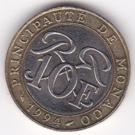 Monaco 10 Francs 1994 Rainier III , Bimétallique - 1960-2001 Nouveaux Francs