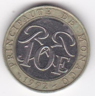 Monaco 10 Francs 1992 Rainier III , Bimétallique - 1960-2001 Nieuwe Frank