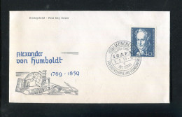 "BUNDESREPUBLIK DEUTSCHLAND" 1959, Mi. 309 "Alexander Von Humboldt" FDC (4692) - 1948-1960