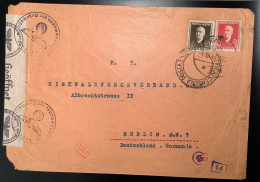 SKUTARI1941Italian Occupation Censored/censura OKW D Zensur Cover>Berlin(Albania Albanien WW2Brief Lettre Italia Lettera - Albania