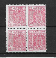 LOTE 1891 D  ///  ESPAÑA  SELLOS FISCALES  -  30 CTOS ROJO **MNH - Revenue Stamps