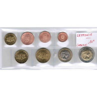 LETTONIE - SERIE VRAC EURO 8 PIECES  2014 (3.88 Euros) - Latvia