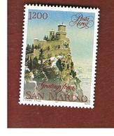 SAN MARINO - UNIF. A158 POSTA AEREA -   1991 NATALE: LA ROCCA INNEVATA    - MINT** - Poste Aérienne