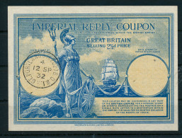 BF0067 / Great Britain  -  1932  -  2½ D  ,  IMPERIAL REPLY COUPON  Type 1  -  Coupon Reponse - Sin Clasificación