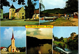 48075 - Niederösterreich - Krumau Am Kamp , Kirche , Bootsvermietung , Tiefenbach , Dobra , Ruine Mit Kamp - Gel. 1981 - Krems An Der Donau
